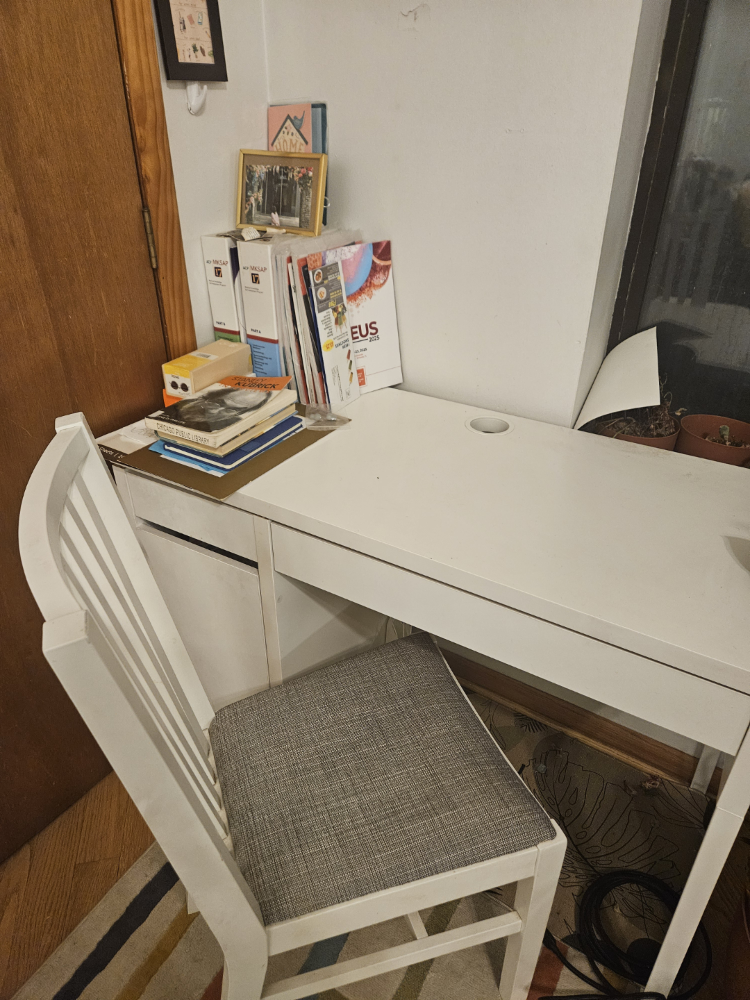 White Desk with Chair