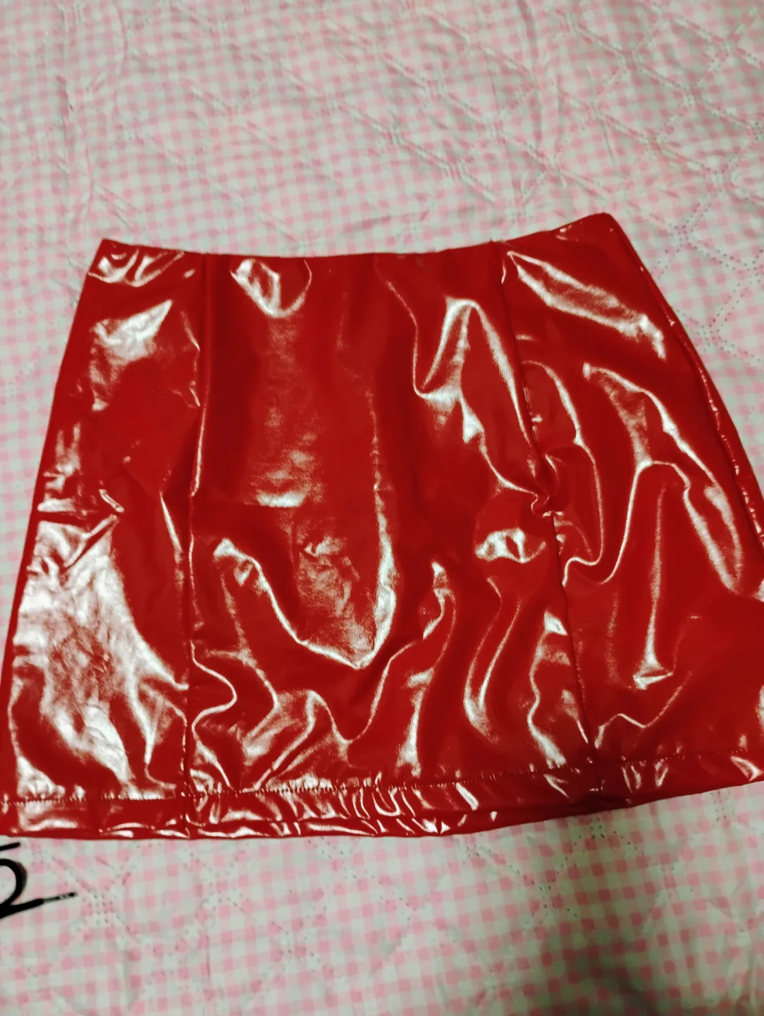 Red Patent Leather Mini Skirt thumbnail