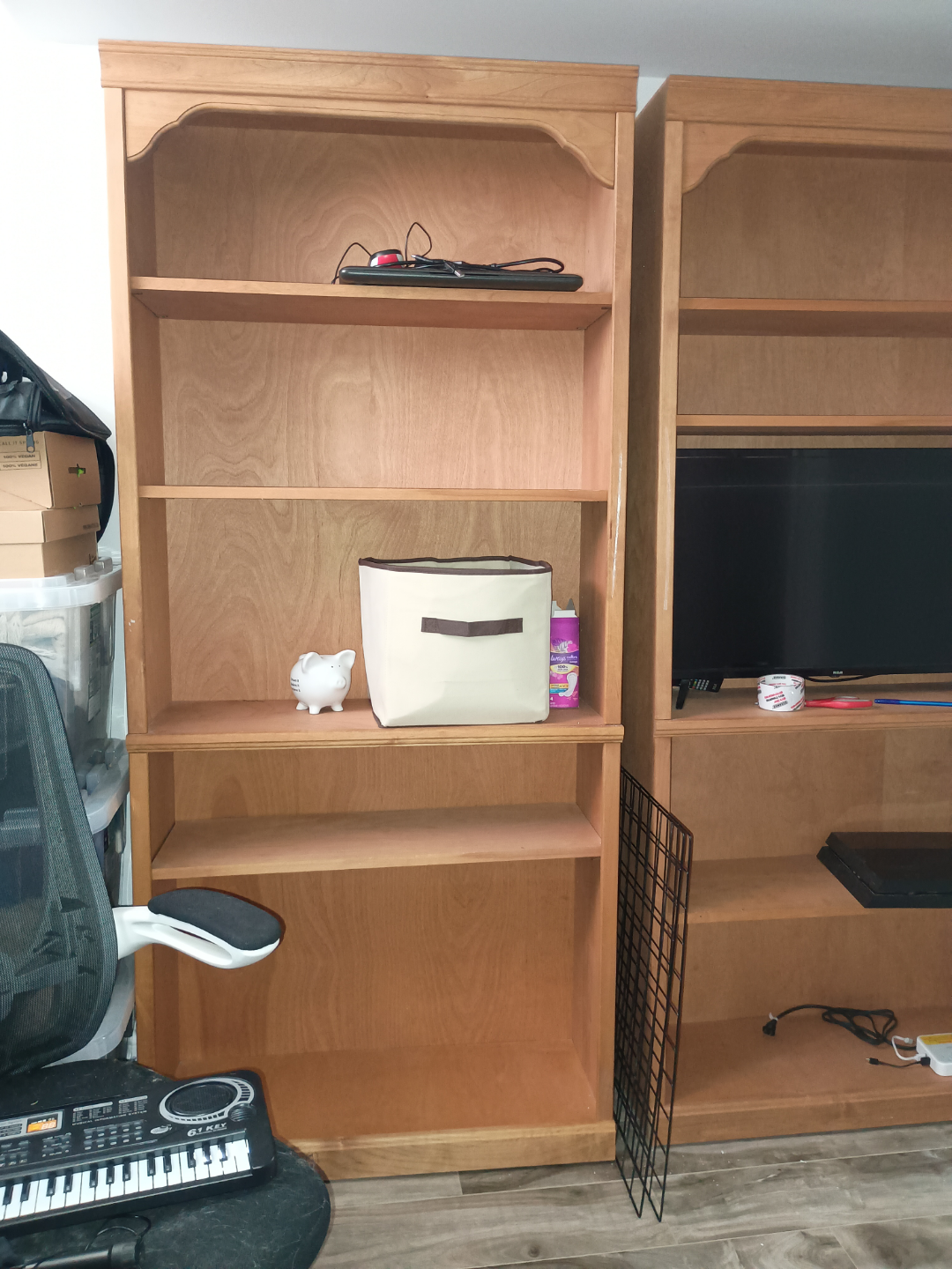 Pair of Wooden Bookcases Bookshelves - photo 2