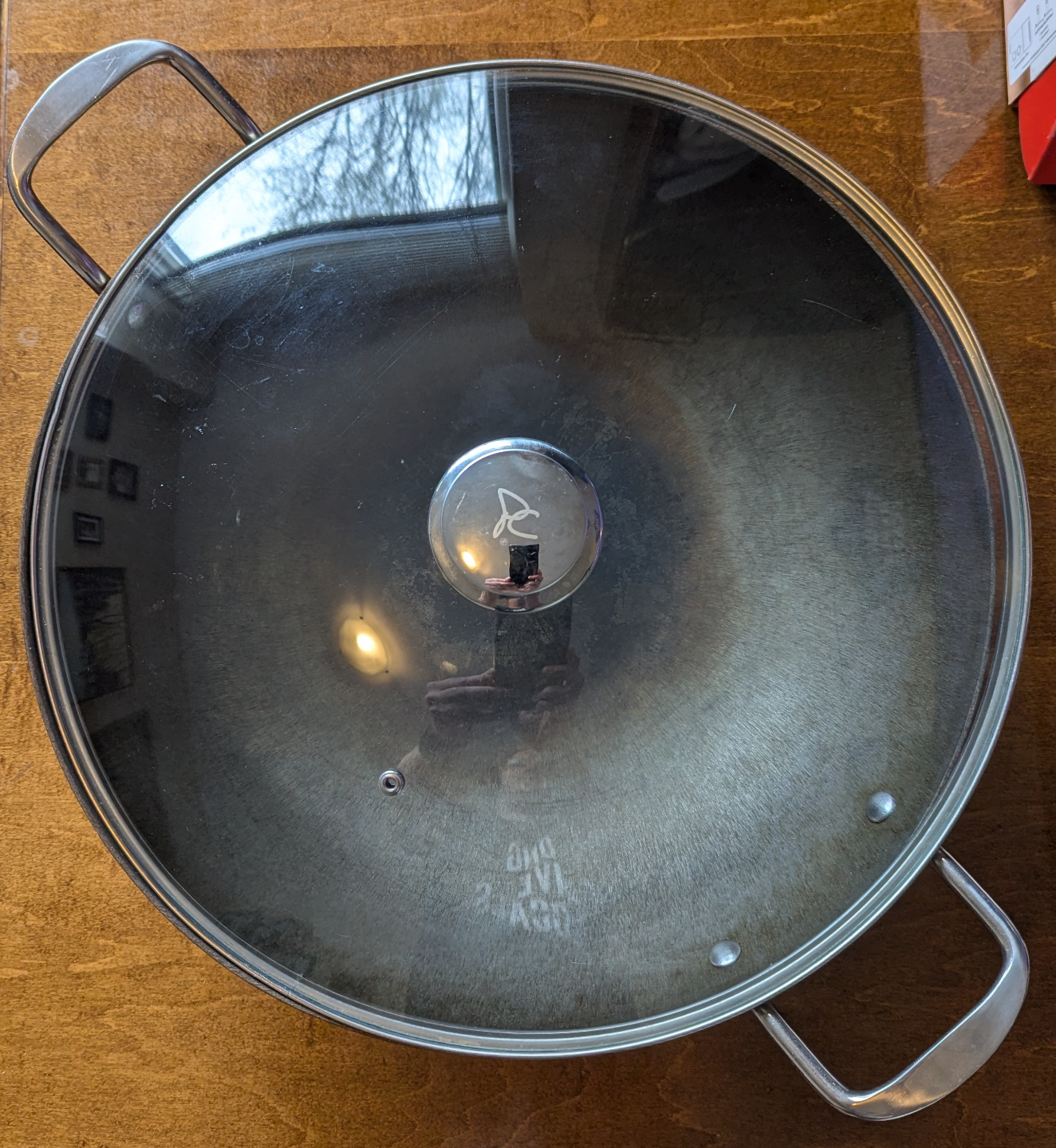 Used Cast Iron 16-inch Wok with Glass Lid - photo 2