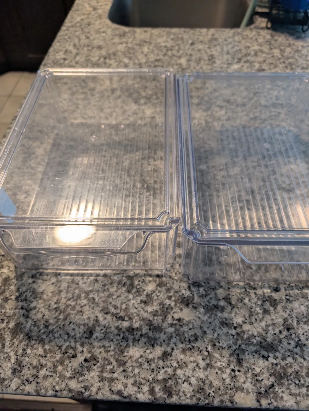 2 Clear Plastic Refrigerator Drawers thumbnail