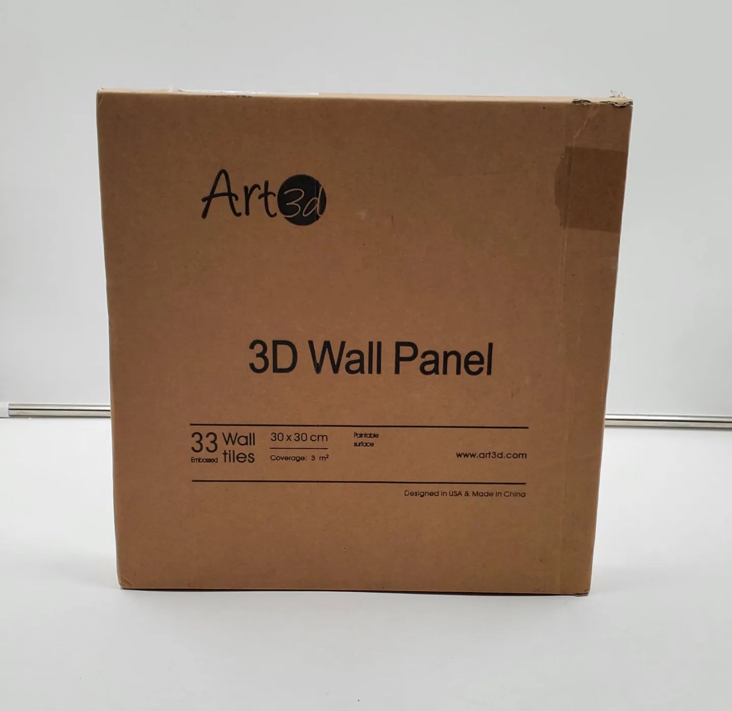 Art3d 33-Pack 3D Wall Panels, White, 11.8" x 11.8" thumbnail