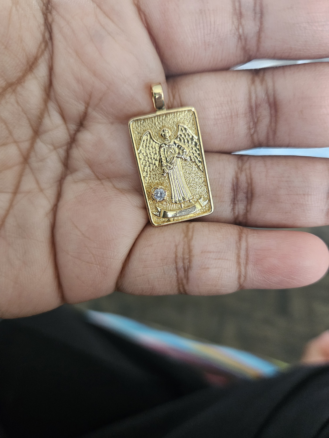 Gold jewish Pendant Set