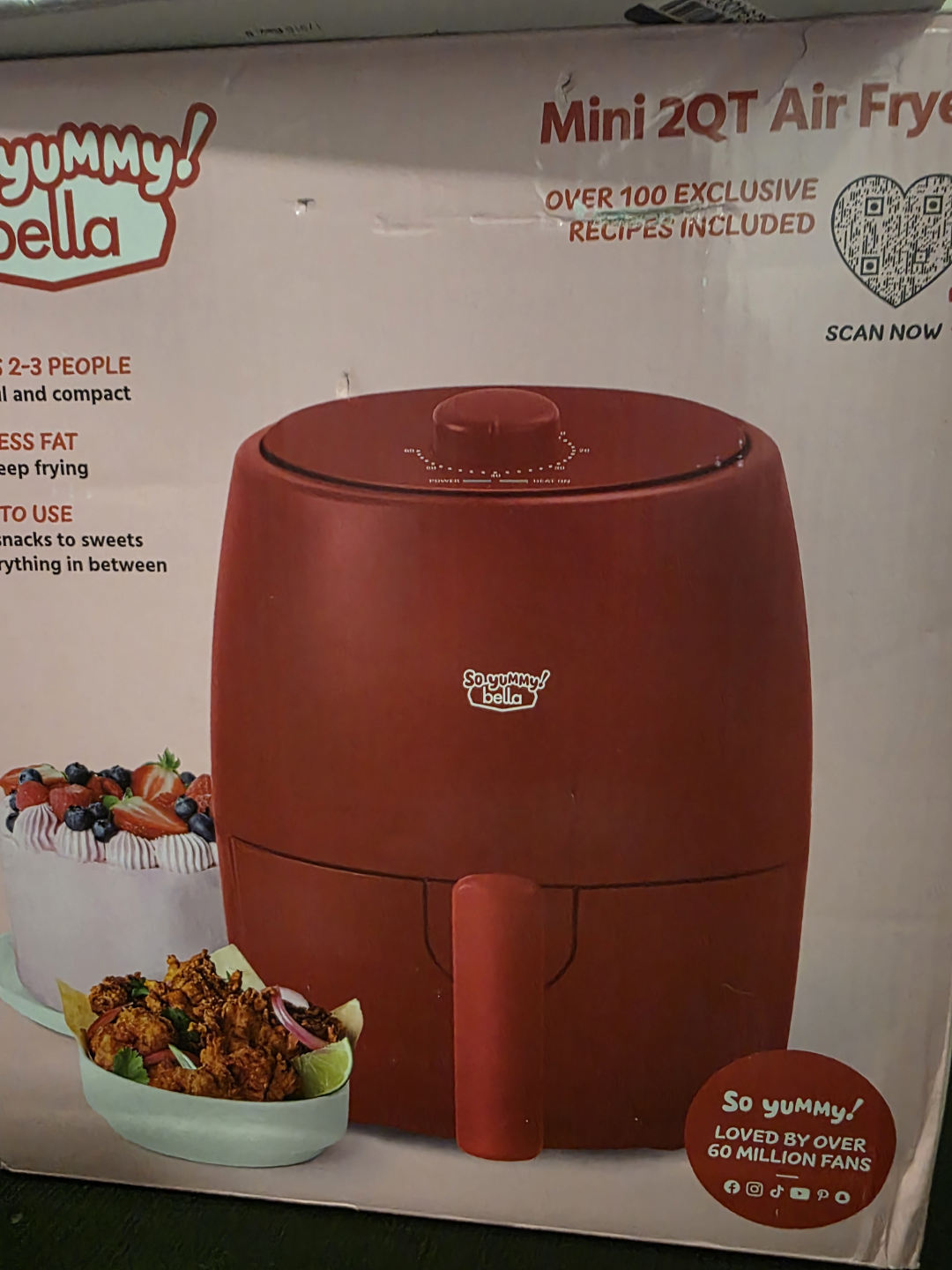 So Yummy! Bella 2QT Mini Air Fryer - Brand New in Box!