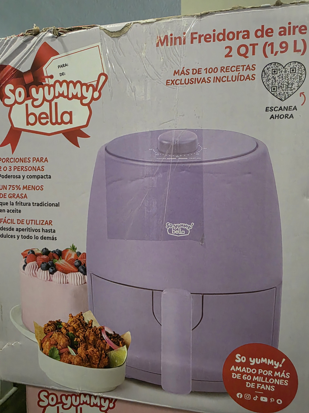 So Yummy! Bella 2QT Mini Air Fryer - Brand New in Box! - photo 2