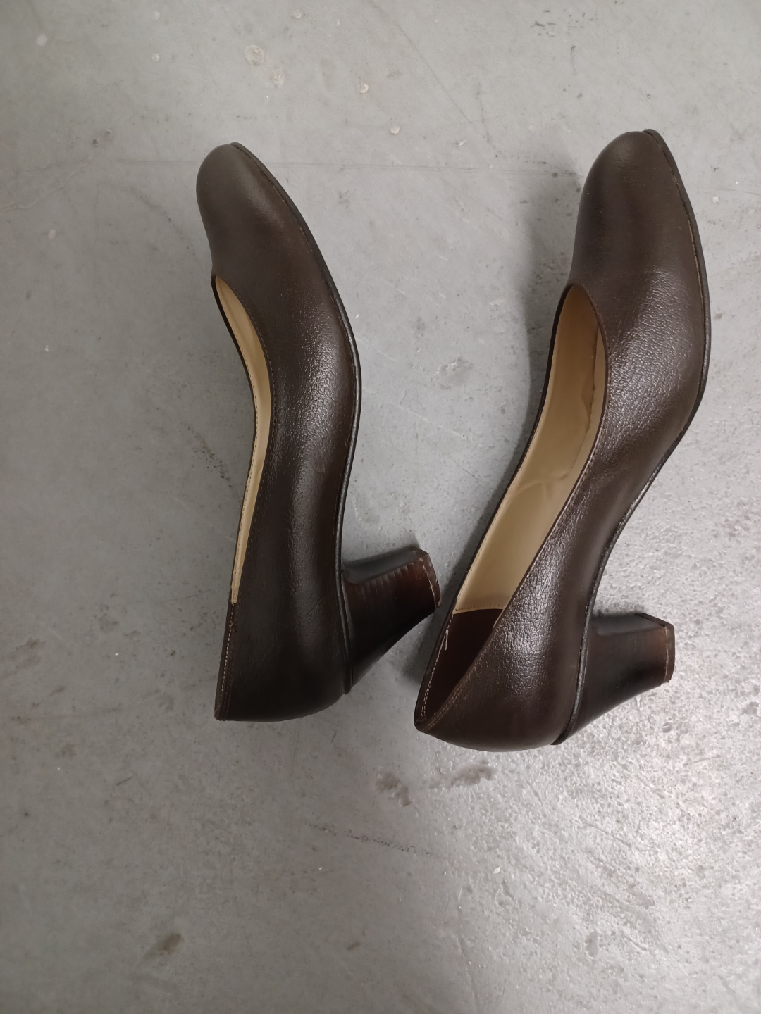 Brown Leather Carina Heels - Size 37 - photo 4