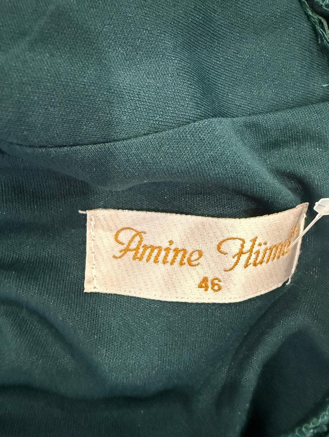 Amine Hilal Long Sleeve Emerald Green Lace Maxi Dress Size 46 - photo 3