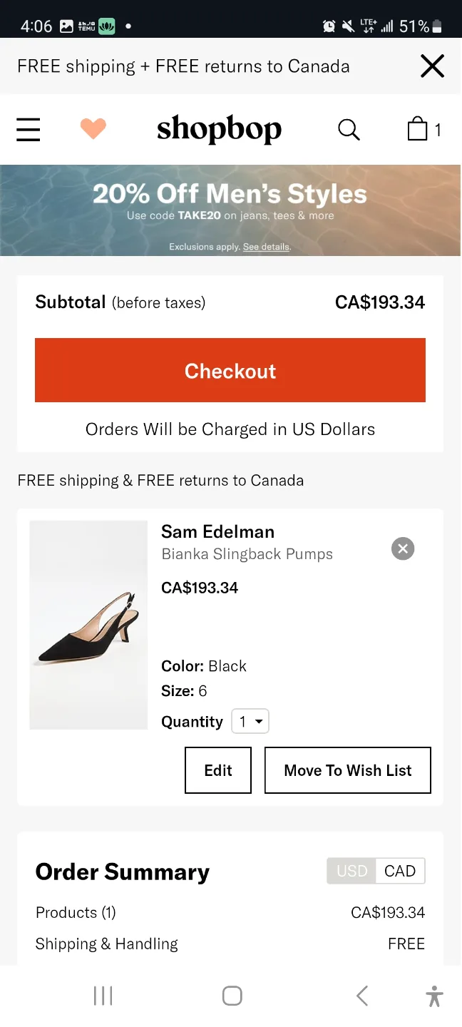 Sam Edelman Bianka Slingback Pumps - Black Size 8 thumbnail
