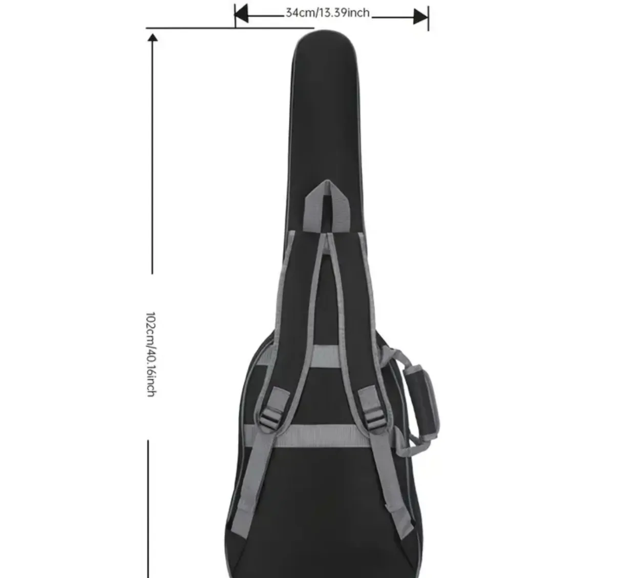 Guitar Gig Bag - Black with Grey accents image indicator(2)