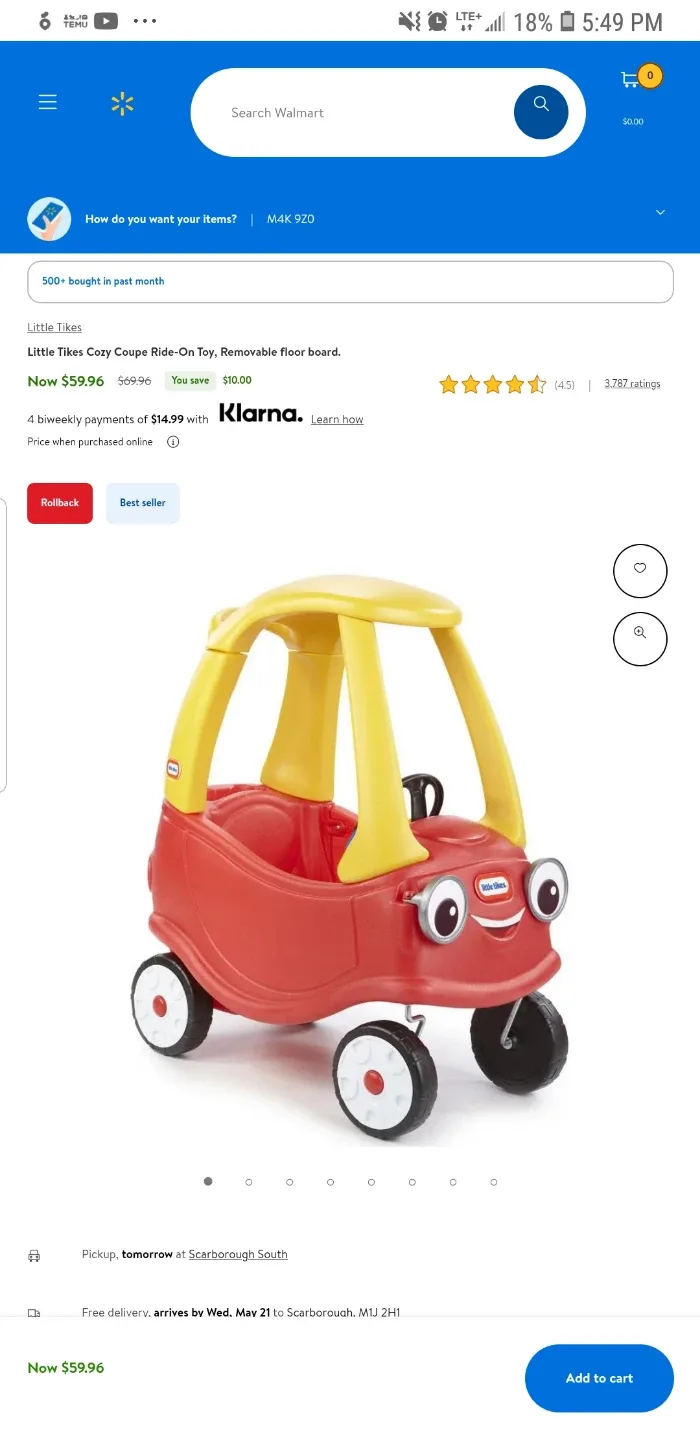 Little Tikes Cozy Coupe Ride-On Toy image indicator(2)