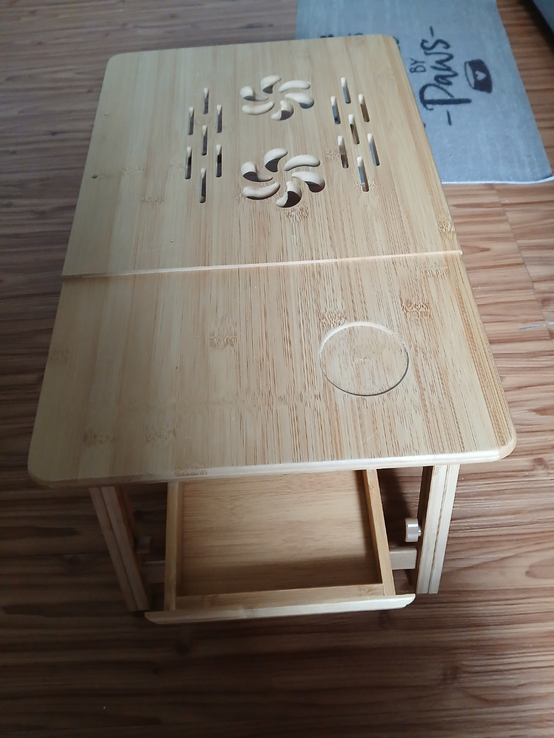 Ergonomic Bamboo Laptop Desk with Drawer🧡🧡
