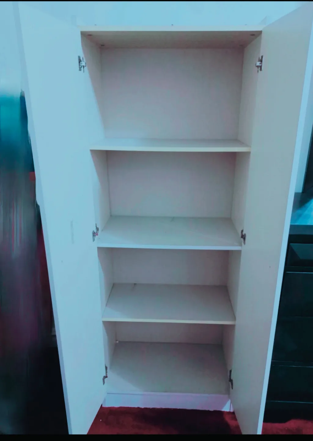 White Wooden Wardrobe Closet (good offer can take it)send offer image indicator(2)