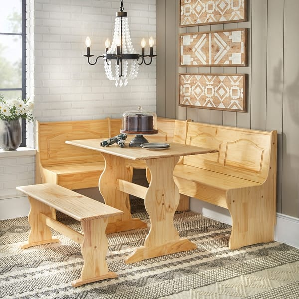 Natural Pine Corner Breakfast Nook Set( New in a box)