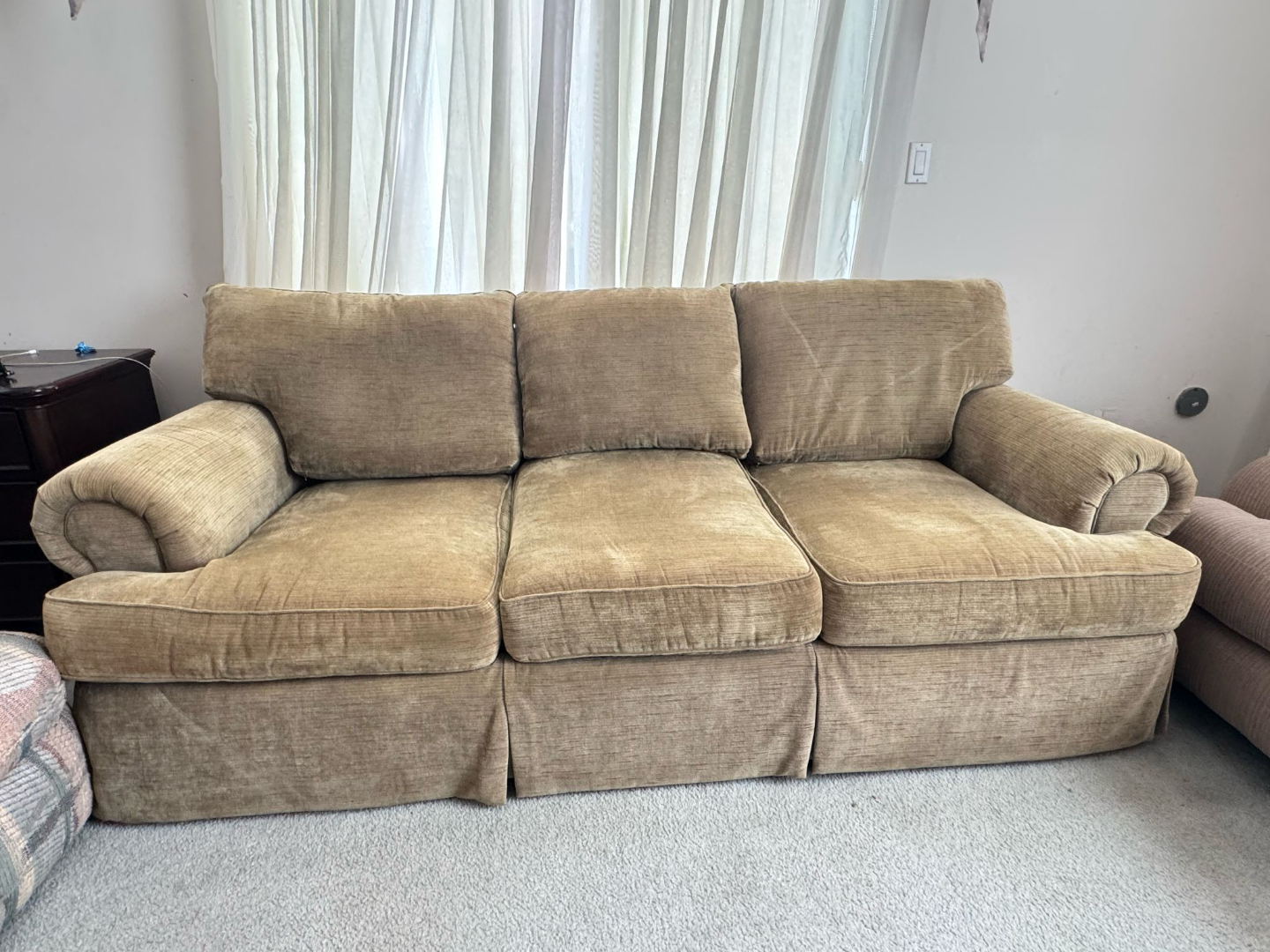 Olive Three-Seat Sofa