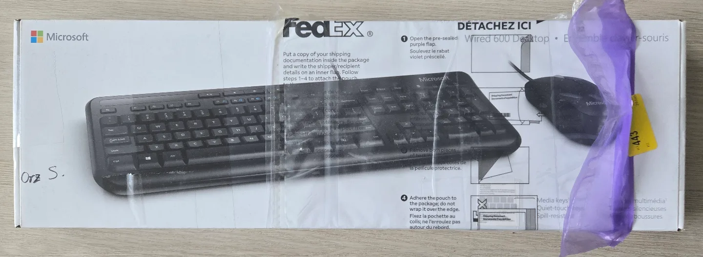 Microsoft Wired 600 Desktop Keyboard and Mouse thumbnail