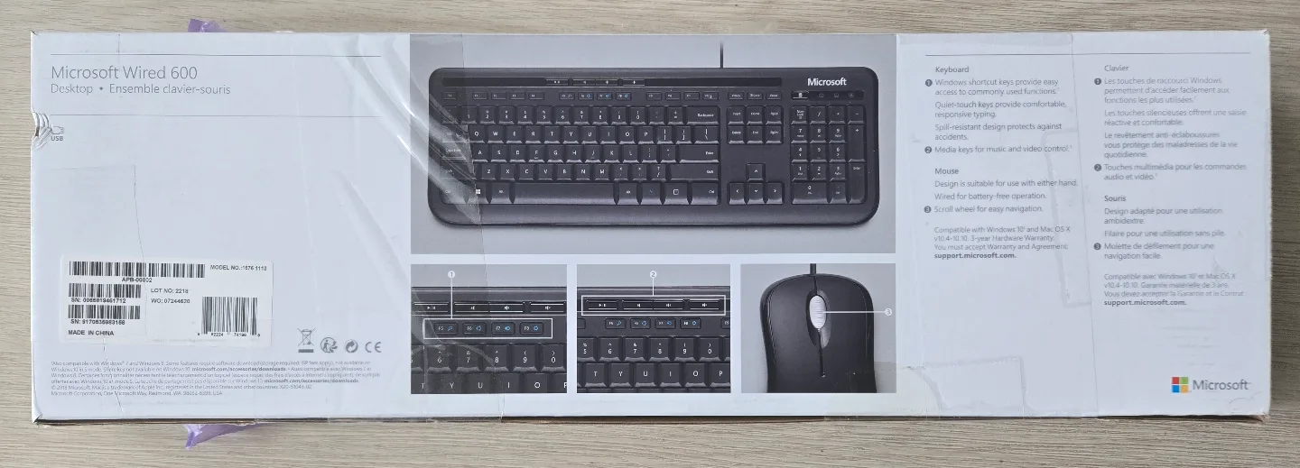 Microsoft Wired 600 Desktop Keyboard and Mouse image indicator(2)