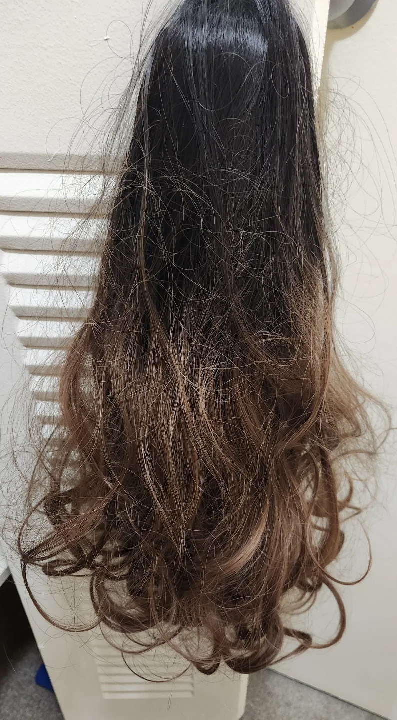 Brunette Wig with a Ponytail Wig Set image indicator(7)