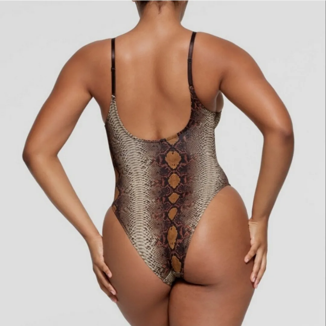 SKIMS Desert Snakeskin Print One Piece Swimsuit image indicator(2)