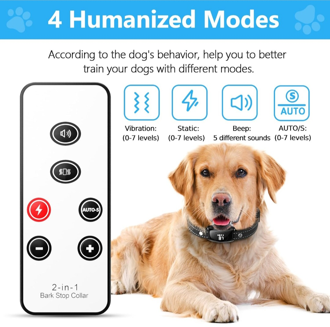 Dog Bark Collar with Remote - Training Collar with - photo 2