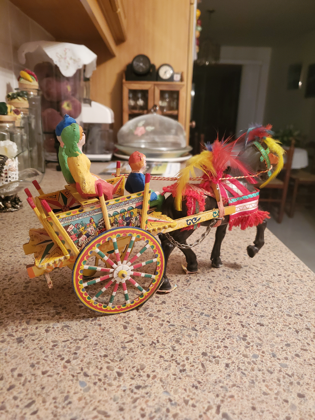 Vintage Italian Cart Figurine - Sicilian