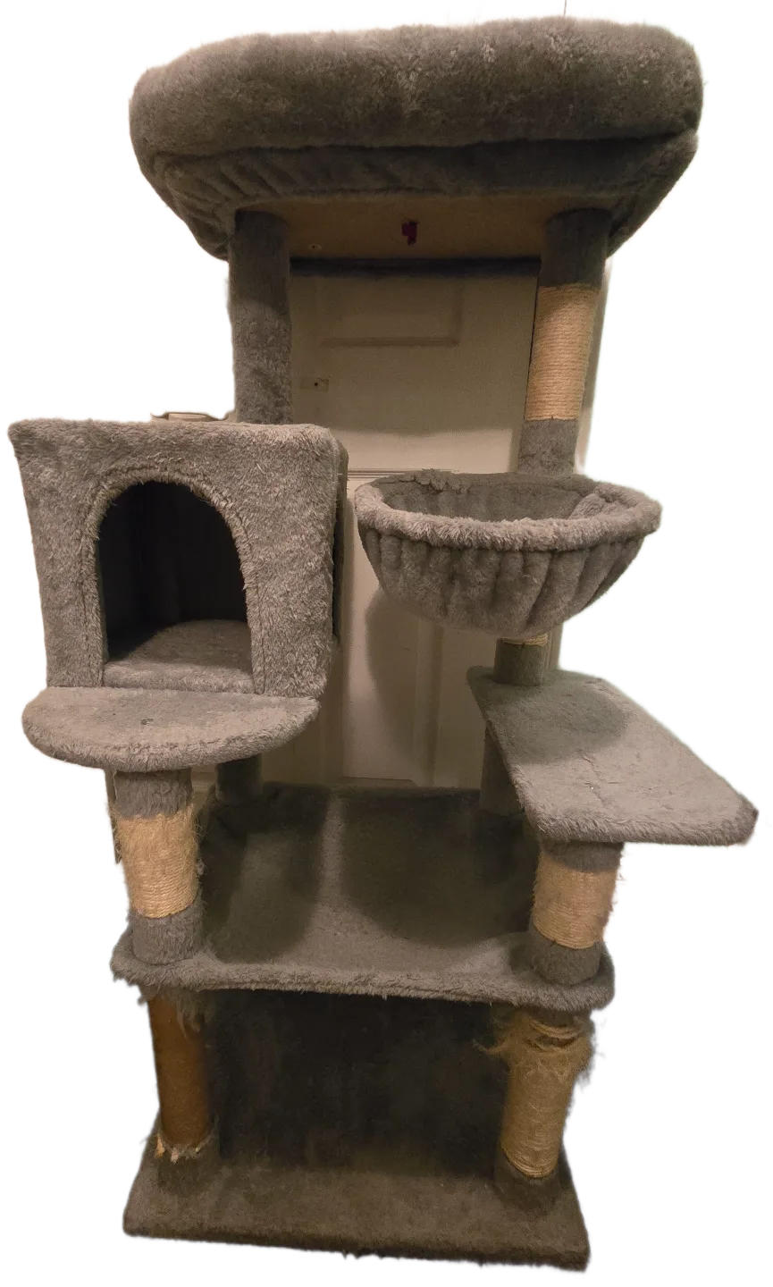 Grey Cat Tree Condo image indicator(3)