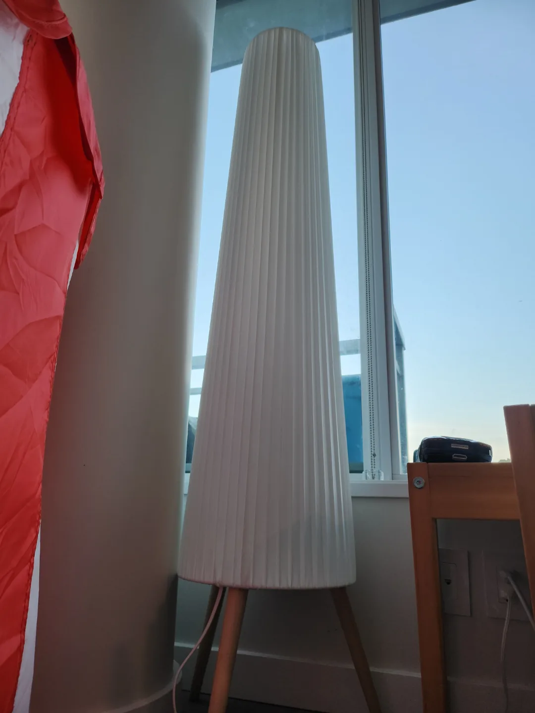 IKEA ÖKENSAND Floor Lamp - Beech/White thumbnail