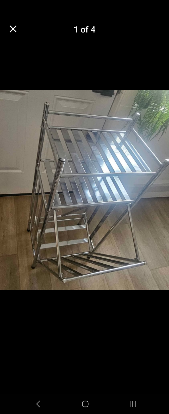 chrome laundry bin