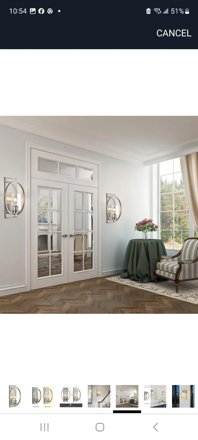 Brushed Nickel Wall Sconce Light, for Multi Locations image indicator(7)