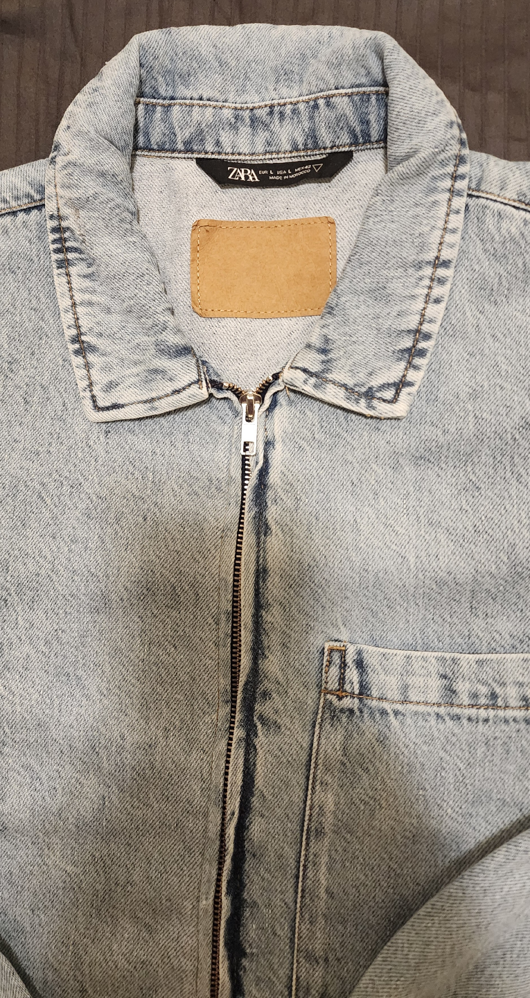 Men's Light Wash Zip-Up Denim Jacket - photo 3