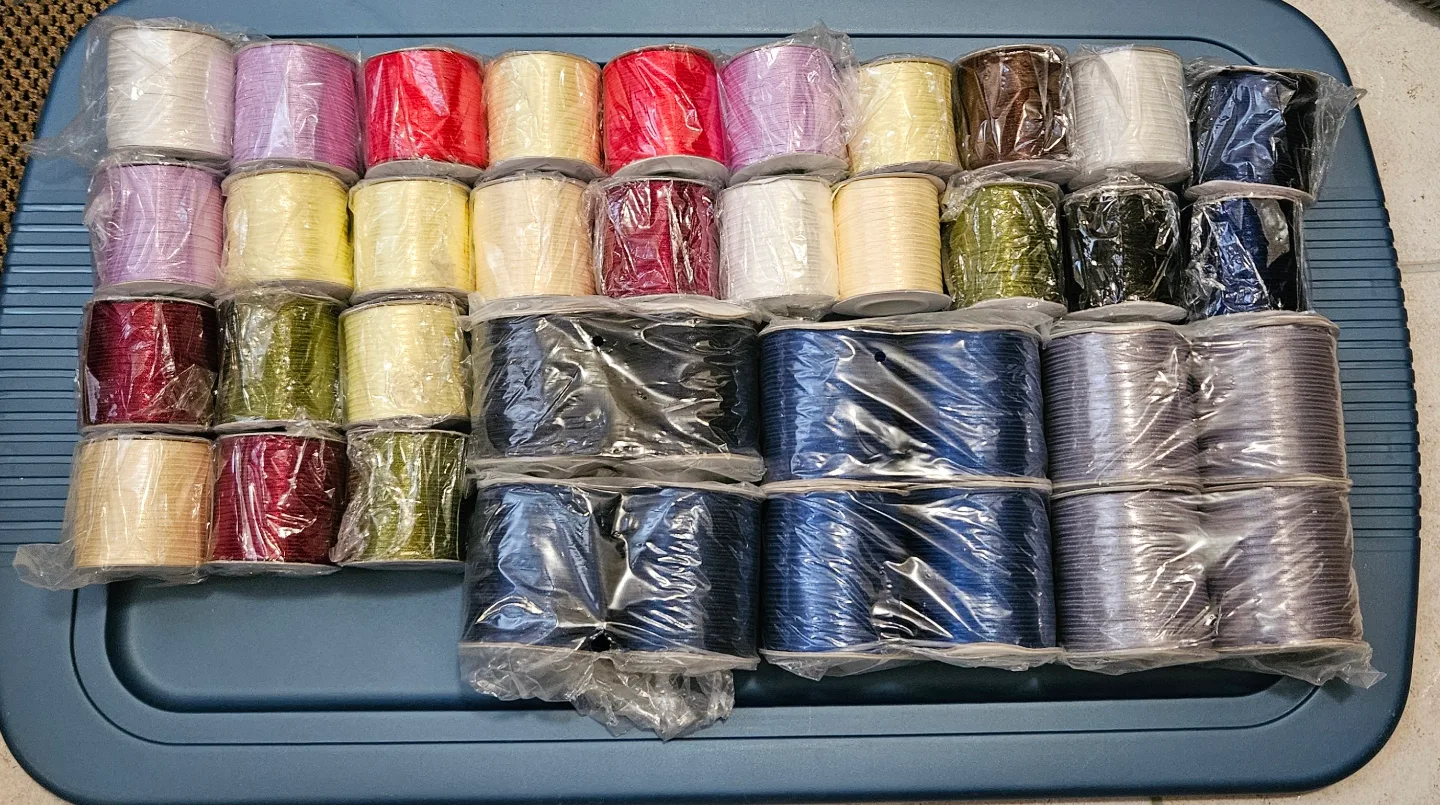 Bulk lot of colourful satin cord thumbnail