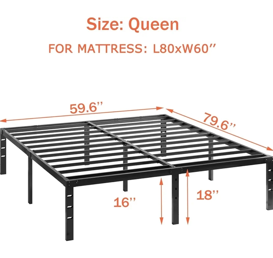 Queen Size Metal Platform Bed Frame - photo 2