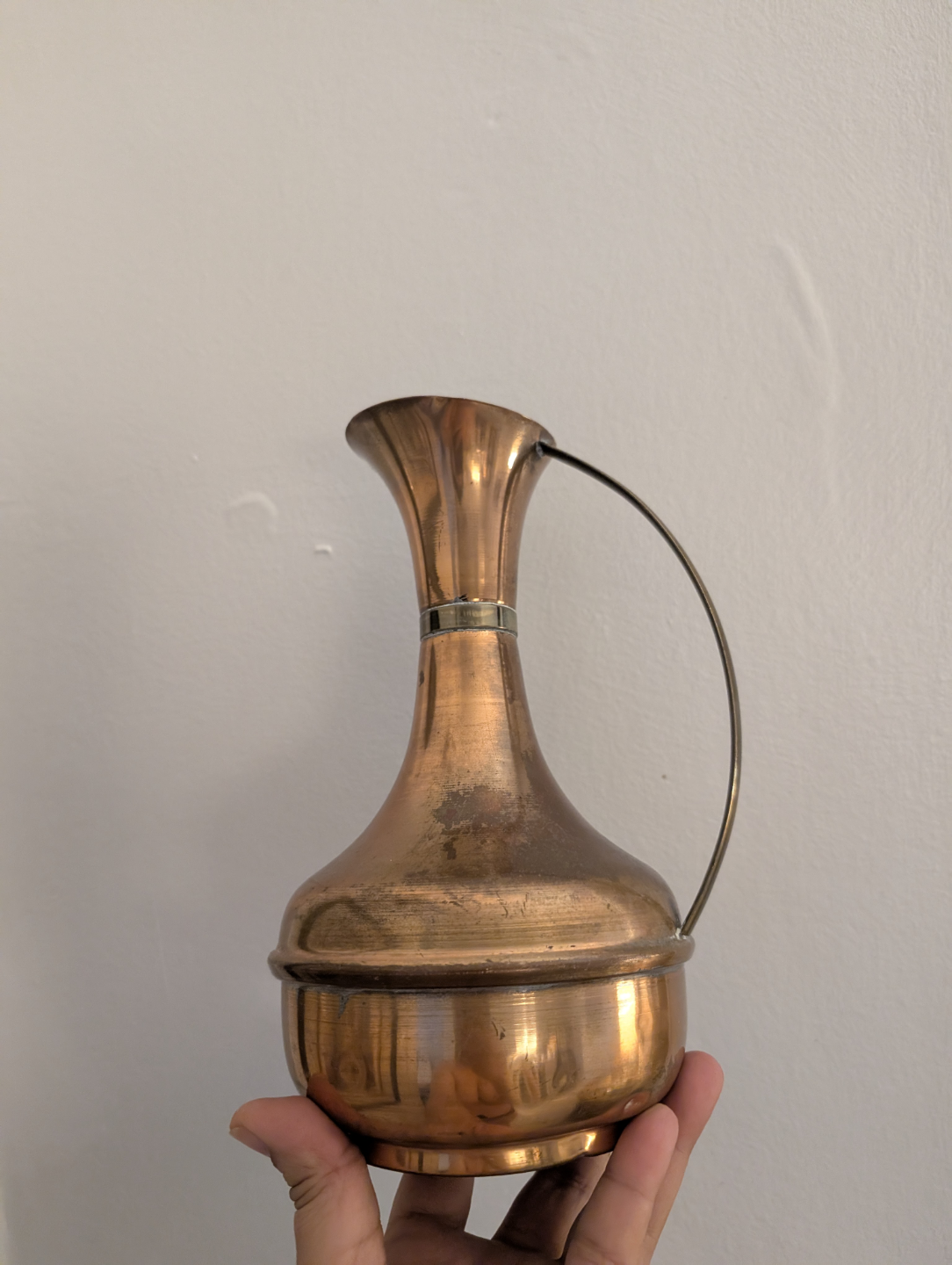 Vintage Copper Brass Pitcher Vase - photo 2