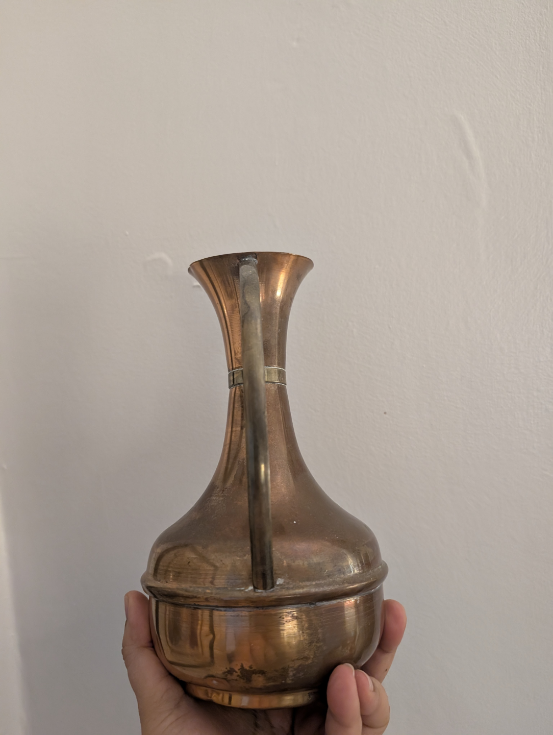 Vintage Copper Brass Pitcher Vase - photo 5