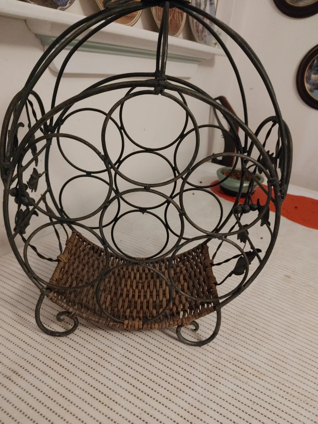 Vintage Metal Wine Rack thumbnail