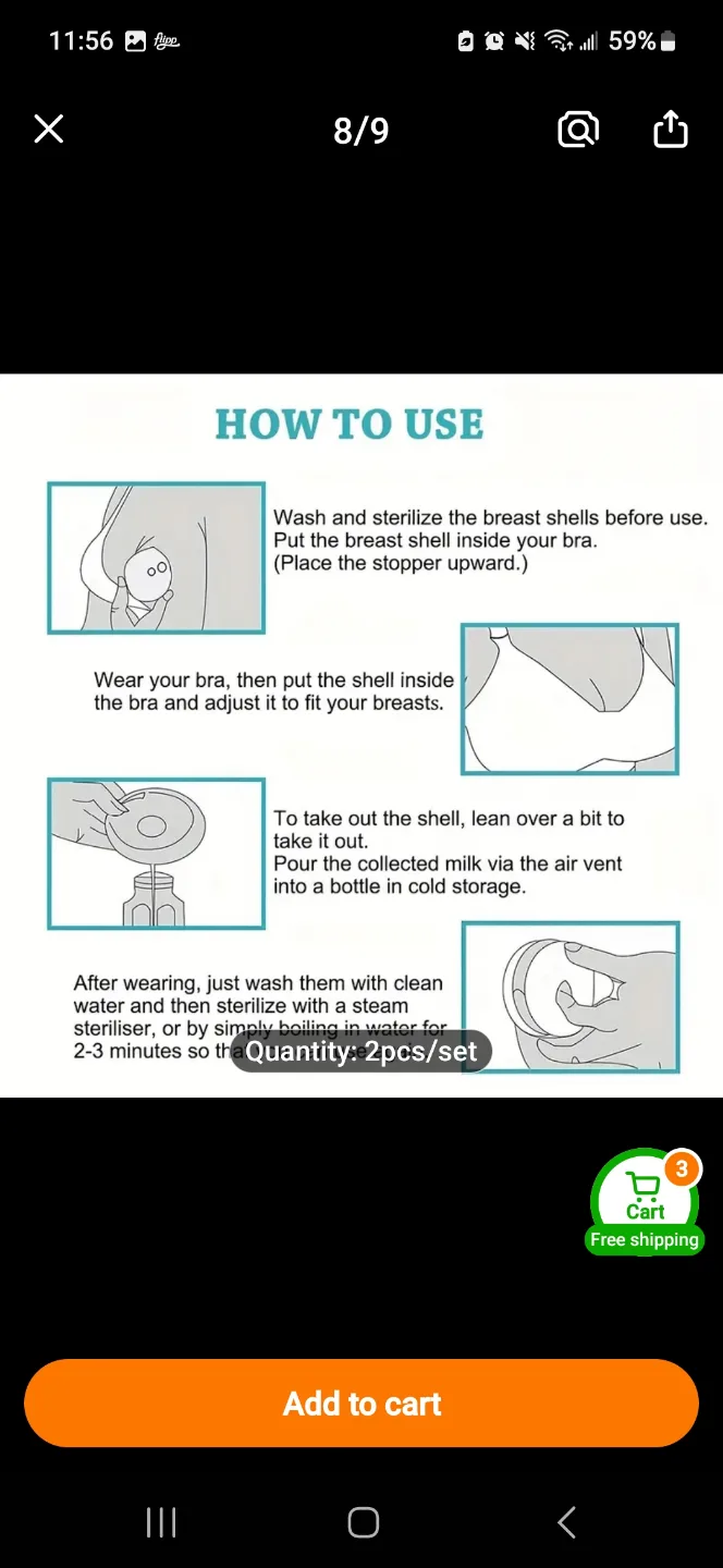 Breast Milk Collector Shells - 2 Pack image indicator(6)