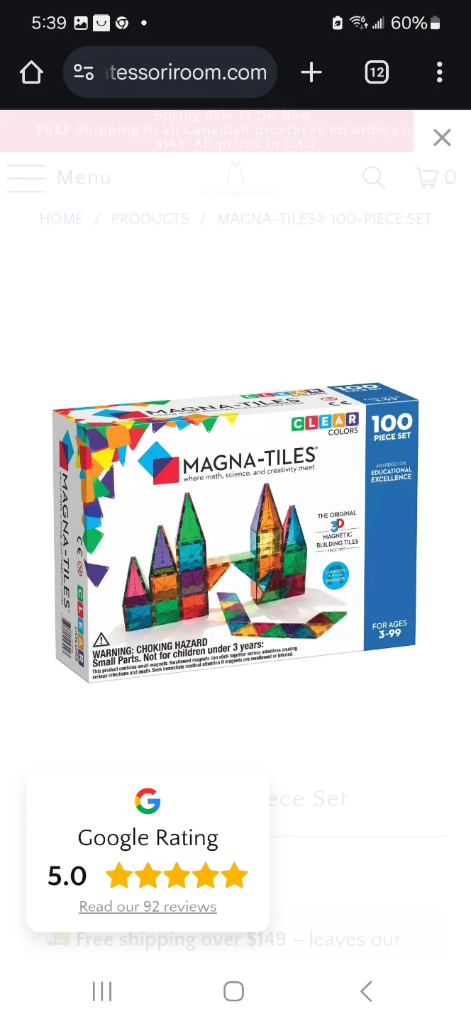 Magna-Tiles® 100-Piece Clear Colors Set thumbnail