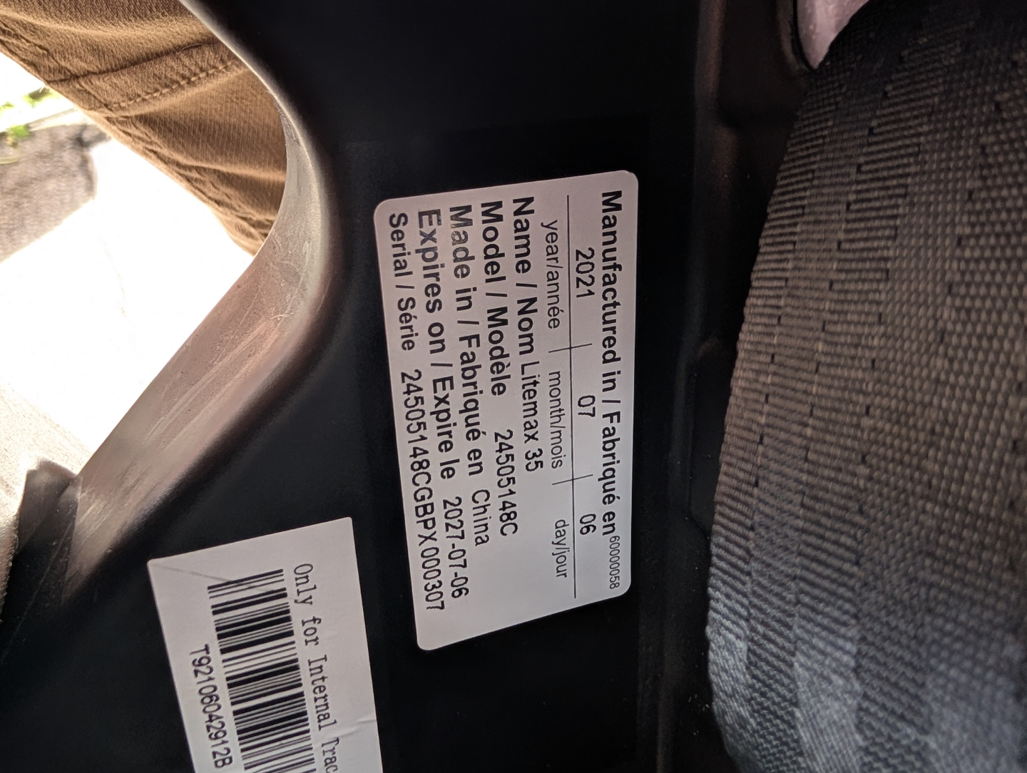Evenflo Litemax 35 Infant Car Seat #freecycle - photo 3