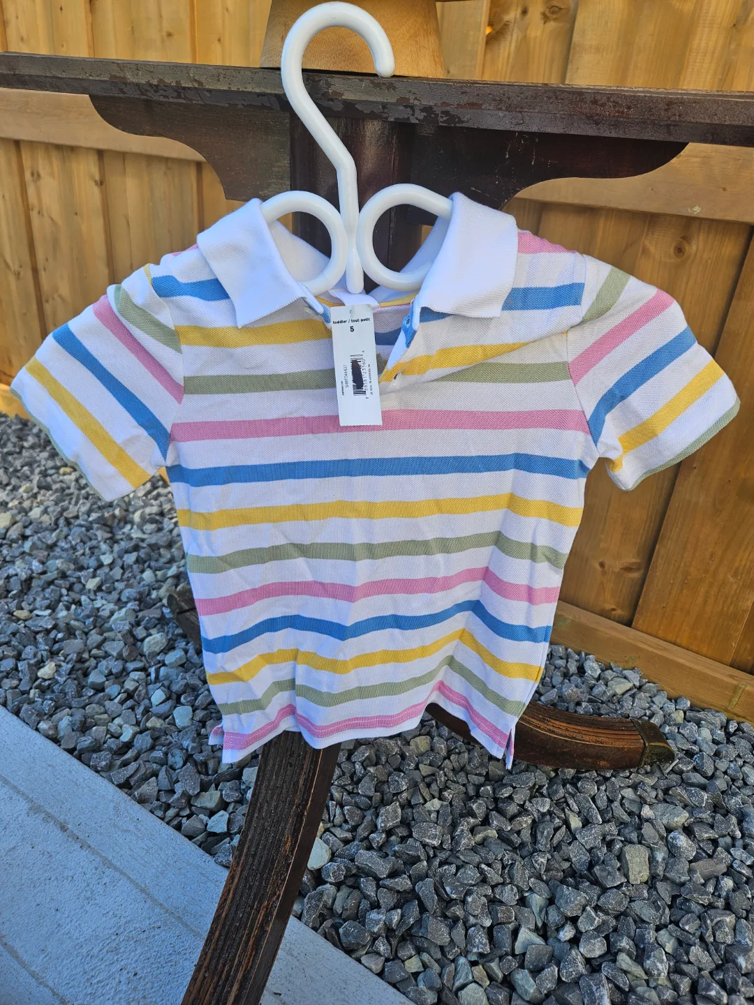 Kids' Striped Polo Shirt - Size 7 thumbnail