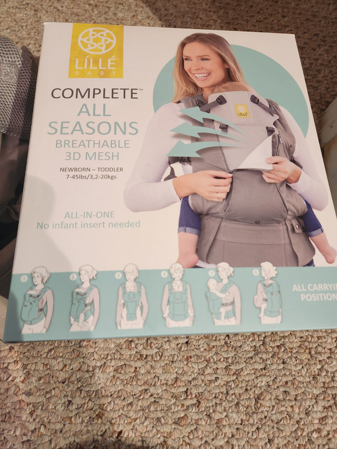 Lillebaby Complete All Seasons 3D Mesh Baby Carrier - grey