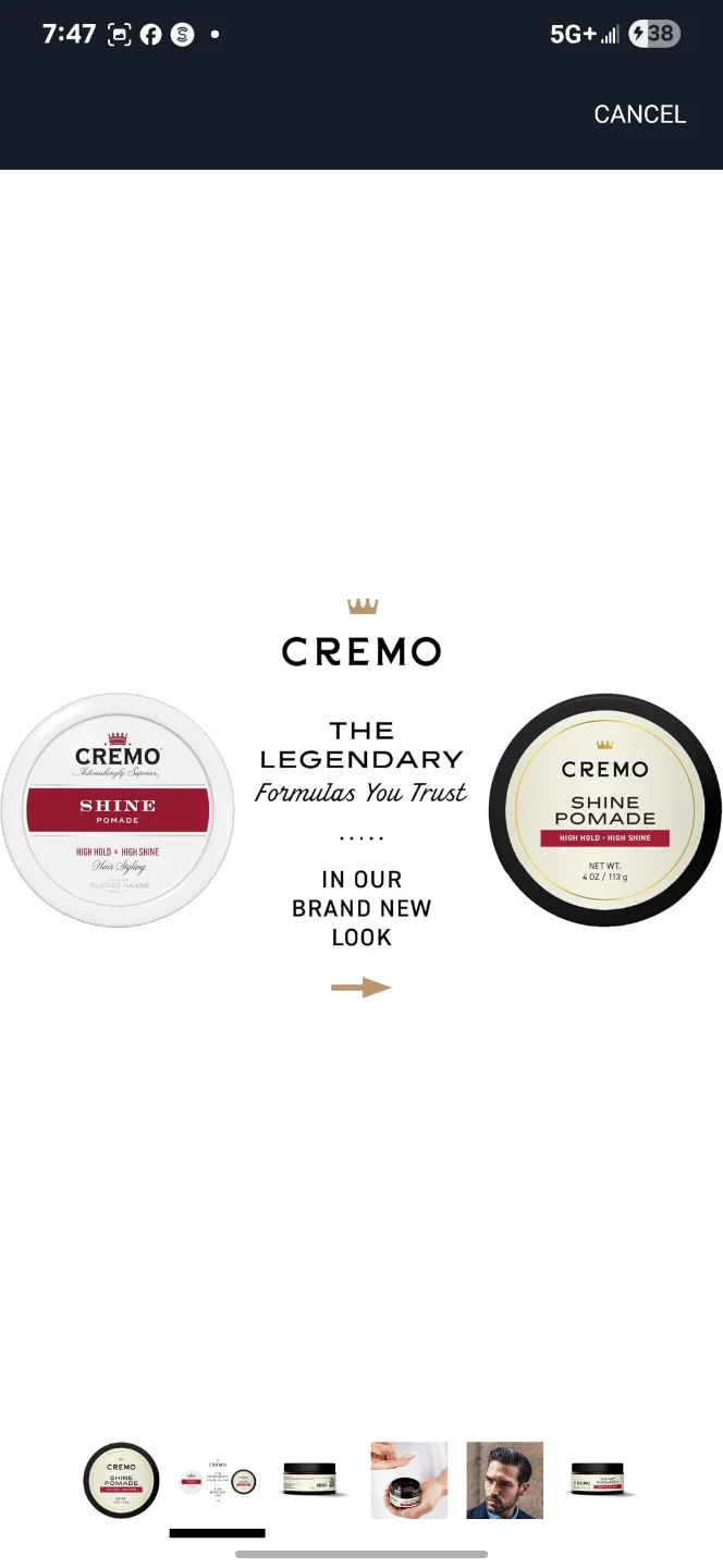 3-PACK Cremo Hair Styling Pomade -High Shine image indicator(6)