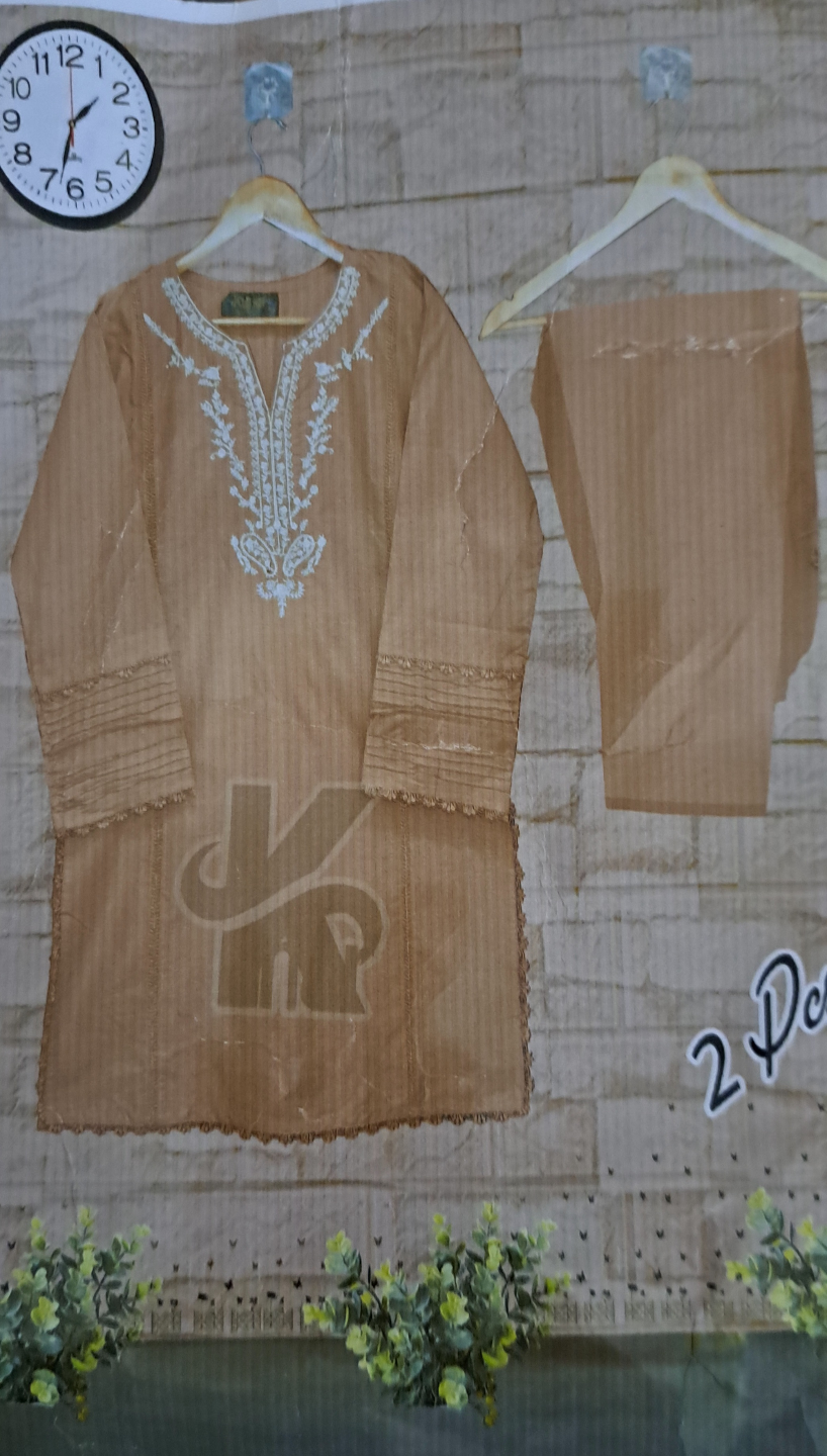 Brown embroidered 2-piece suit - photo 5