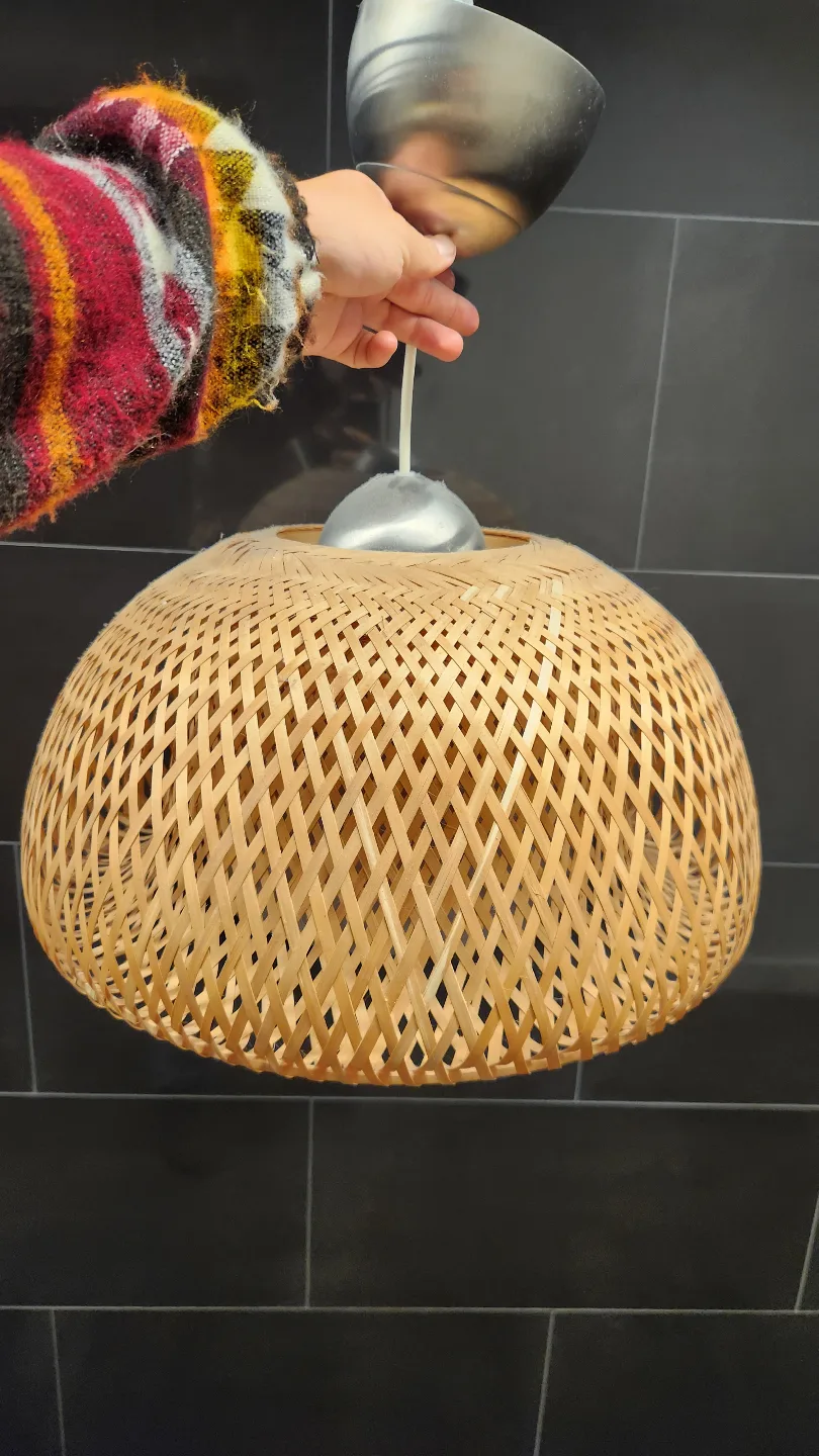 Mid-Century Modern Bamboo Pendant Light thumbnail