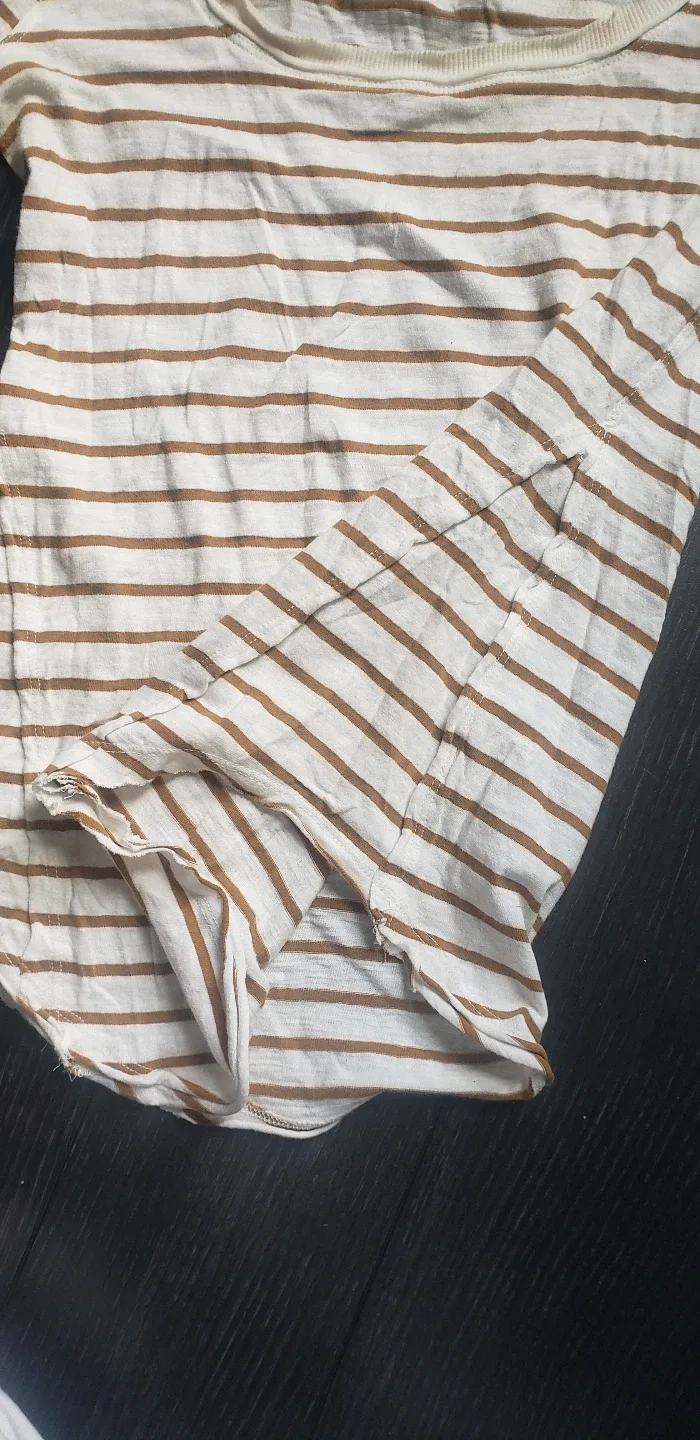 Free People Striped Scoop Neck Tee w/ Chloe Lace Detail image indicator(5)