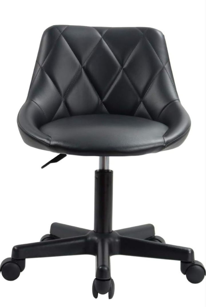 Black PU Leather Swivel Rolling Chair
