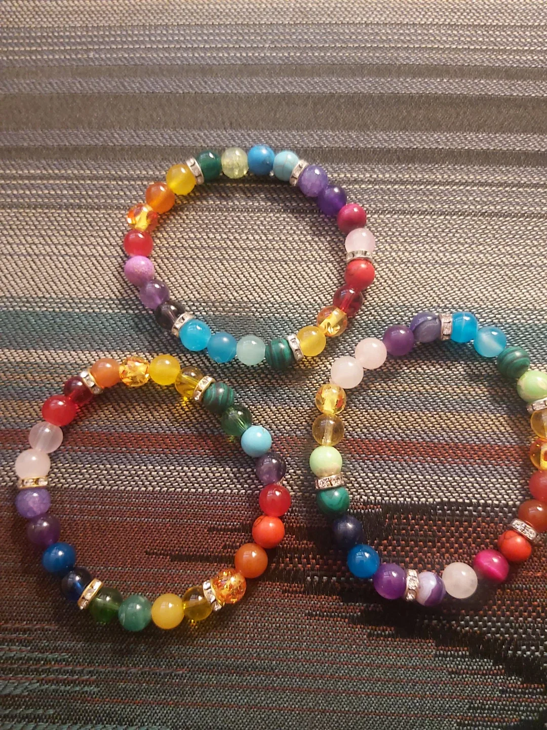 Set of Three Chakra Healing Bracelets thumbnail