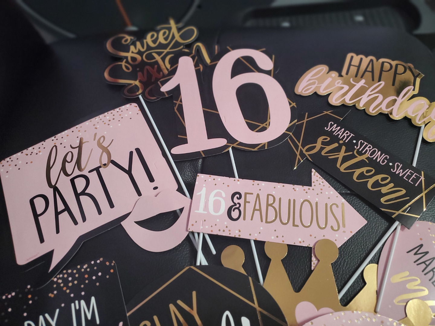 Sweet Sixteen Party Photo Booth Props