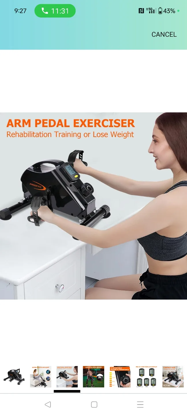 Procyc Compact Arm Pedal Exerciser thumbnail