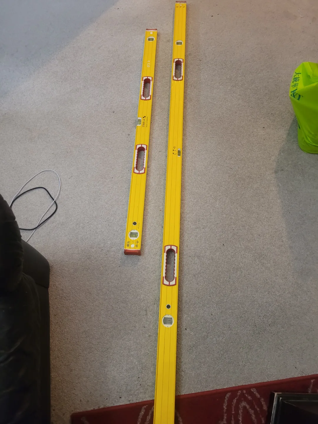 Two Stabila Levels - Yellow, Used thumbnail
