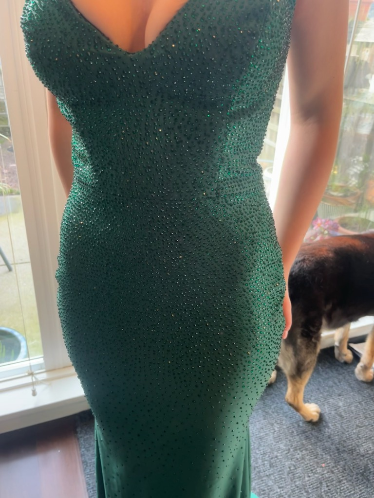 Stunning Emerald Green Sequin Mermaid Prom Dress - photo 4