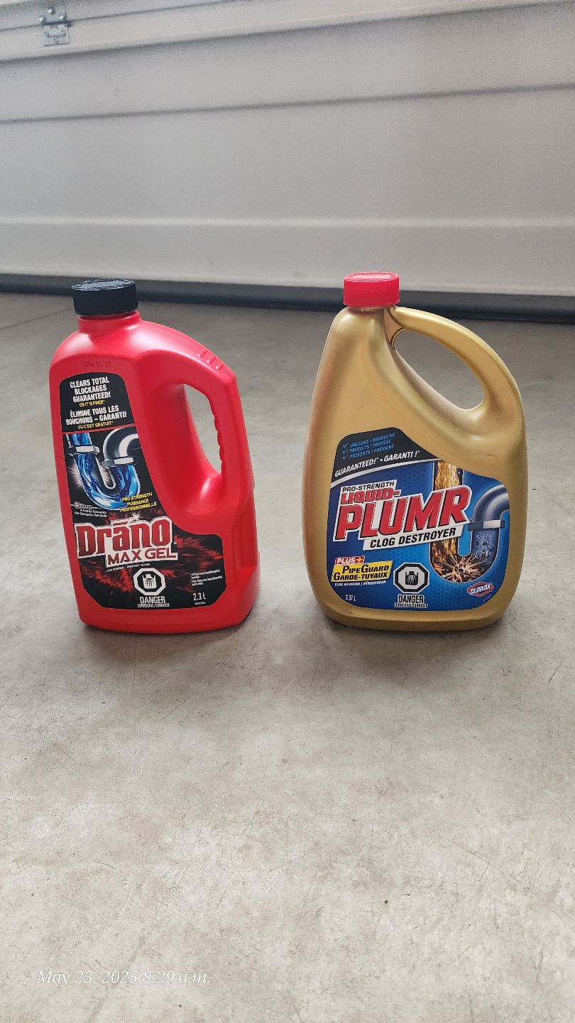 Drano Max Gel and Liquid-Plumr Clog Destroyer